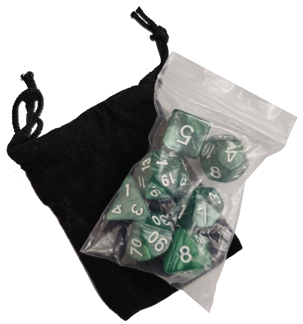 Juego de 7 Dados Color al azar