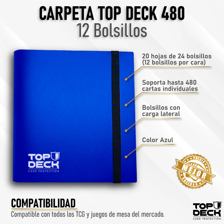 Carpeta Azul TopDeck Plástica 480