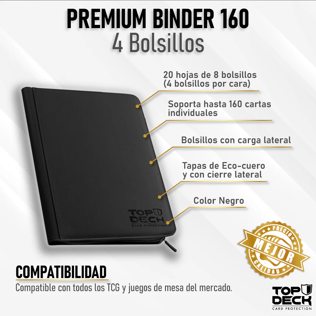 Carpeta Negra Premium TopDeck 160