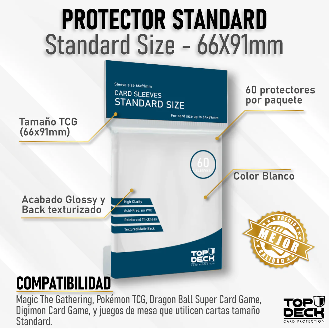 Protector Cardsleeves – Standard Size – Blanco