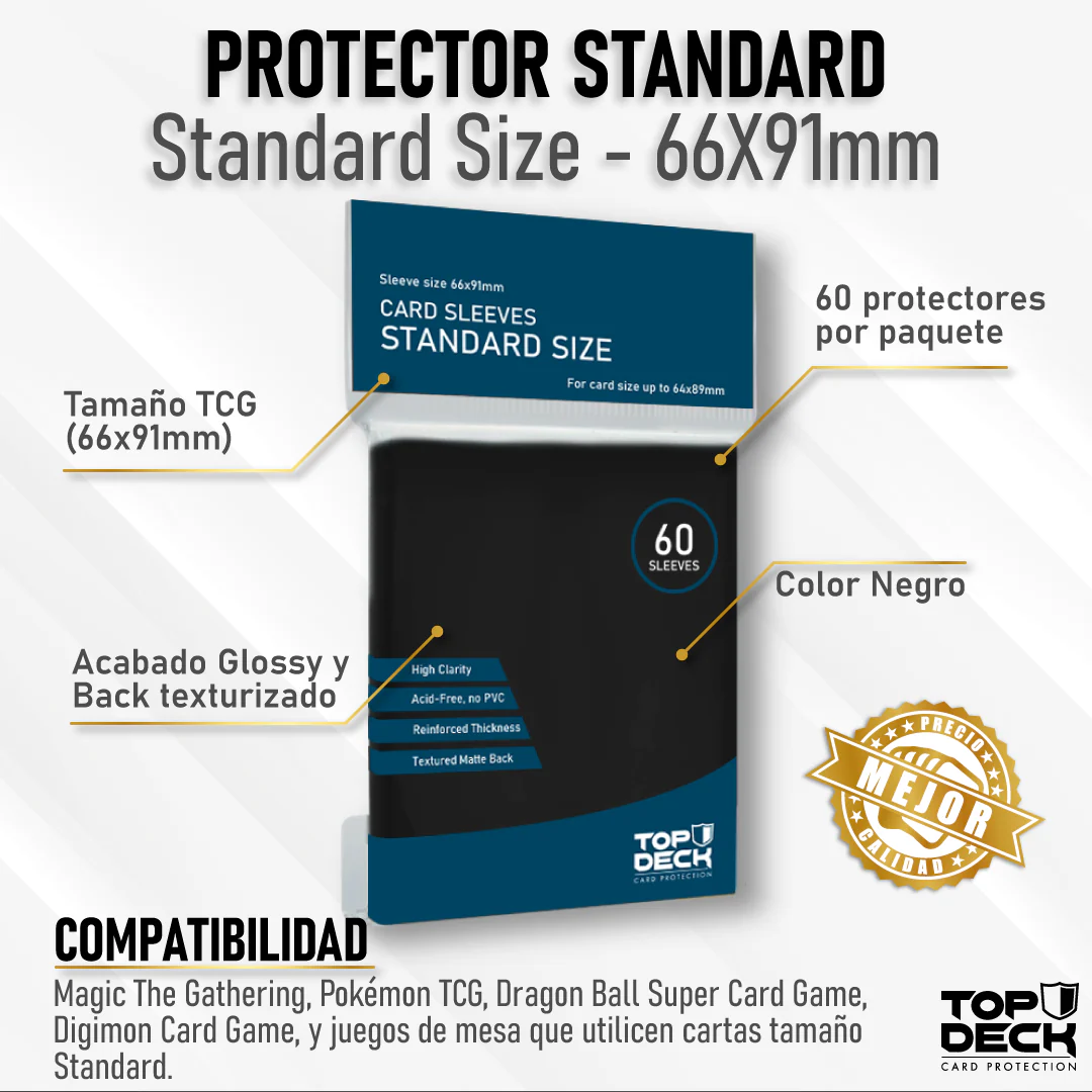 Protector Cardsleeves - Standard Size - Negro