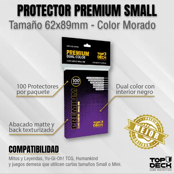 SmallMoradoP Protector Small - Morado - Top Deck Premium - Imagen 1
