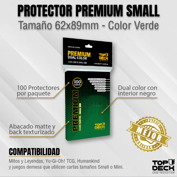 SmallVerdeP Protector Small - Verde - Top Deck Premium - Imagen 1